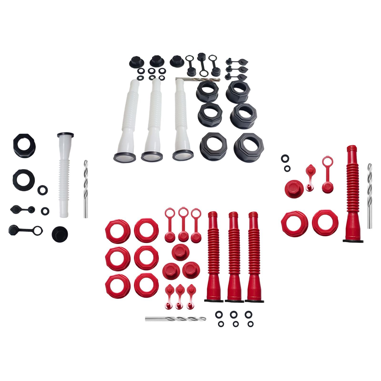 Gas Can Spout Replacement with Drill White Flexible Flexible Pour Nozzle 1 Set|Home & Garden|Home & Garden-image-18