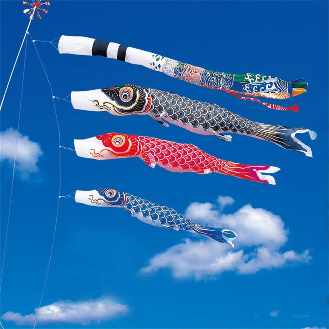 こいのぼり 旭鯉 鯉のぼり ベランダ用 バルコニーセット 五色吹流し 鯉のぼり ベランダ用 旭天竜 ゴールド鯉 五色吹流し ホームセット 黒鯉