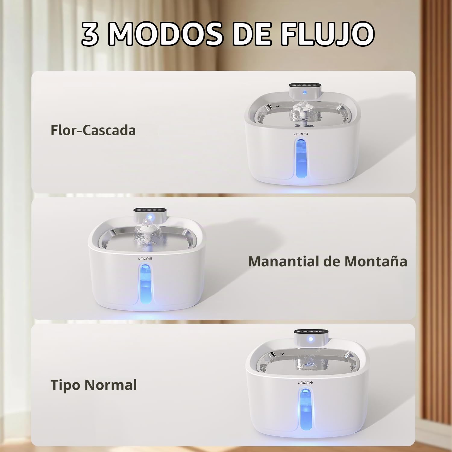 Fuente para Gatos Sin Cable con Sensor de Movimiento - 7 Filtros + 3 Esponjas - 3,2L Ultra Silenciosa (25 dB) Bebedero Gatos y Perros pequeños, Inalambrico, Batería Recargable 4000 mAh