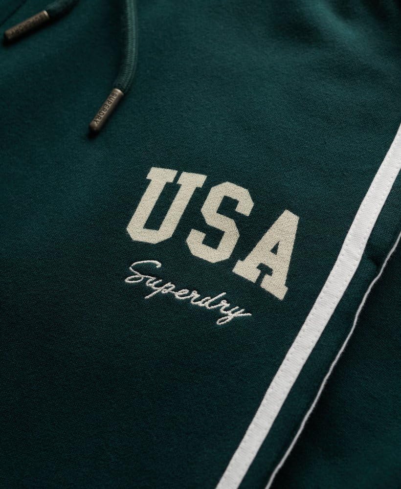 Superdry Damskie spodnie do biegania Athletic Essentials z paskami i zawinięciem