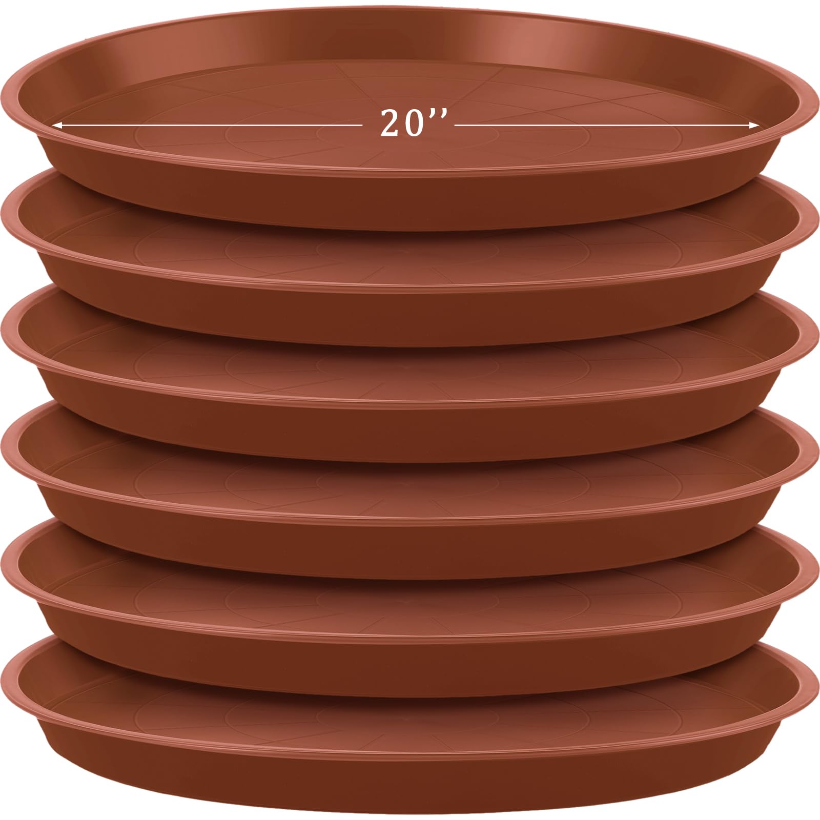 Eccliy 6 Pack Plastic Plant Saucer Heavy Duty Planter
