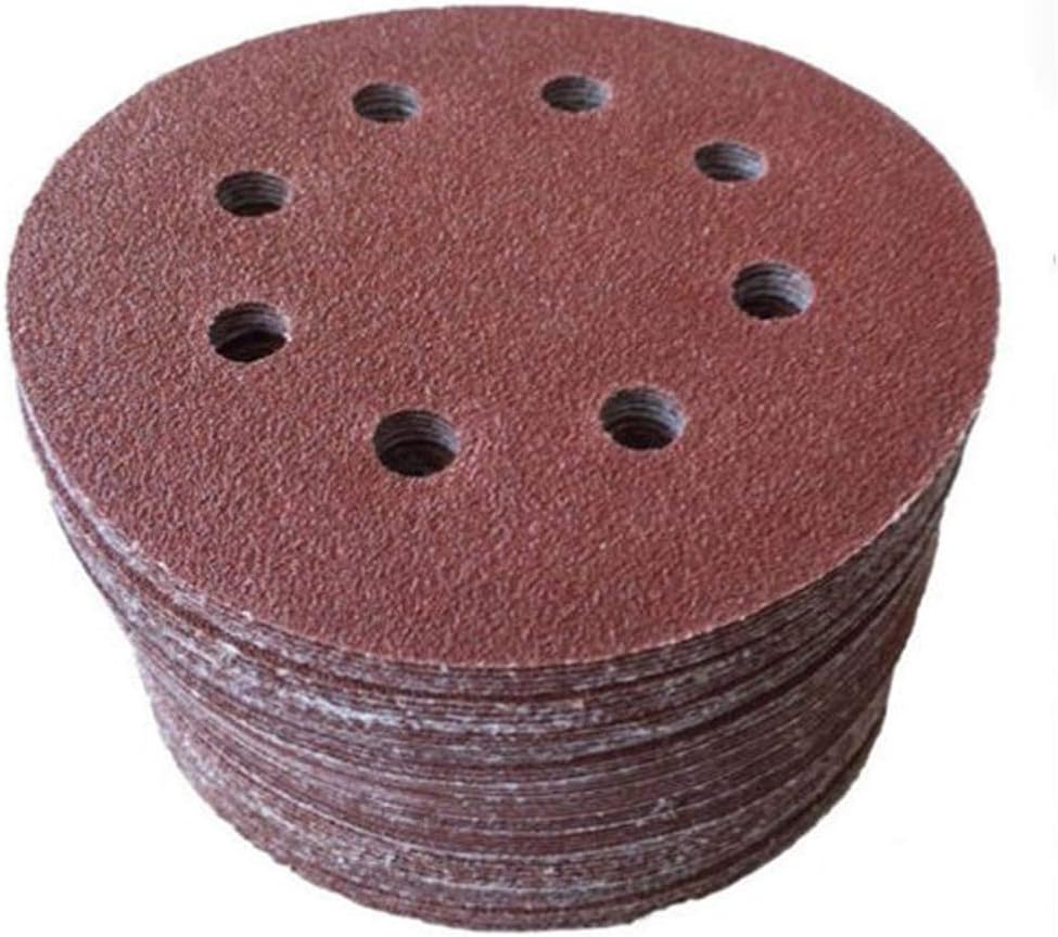 Multi Function 5PCS 8 Hole Grit Sand Disc dom Orbit Sandpaper Hook and Loop Sanding Sander Abrasive Tools Free Shipping,80