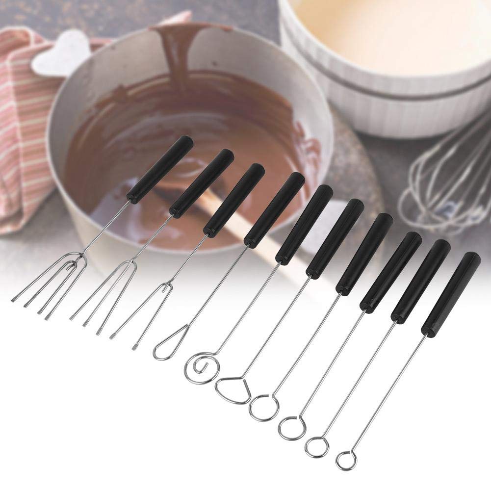 Forks, 10Pcs DIY Baking Supplies Stainless Steel Forks, Chocolate Dipping Fork Set