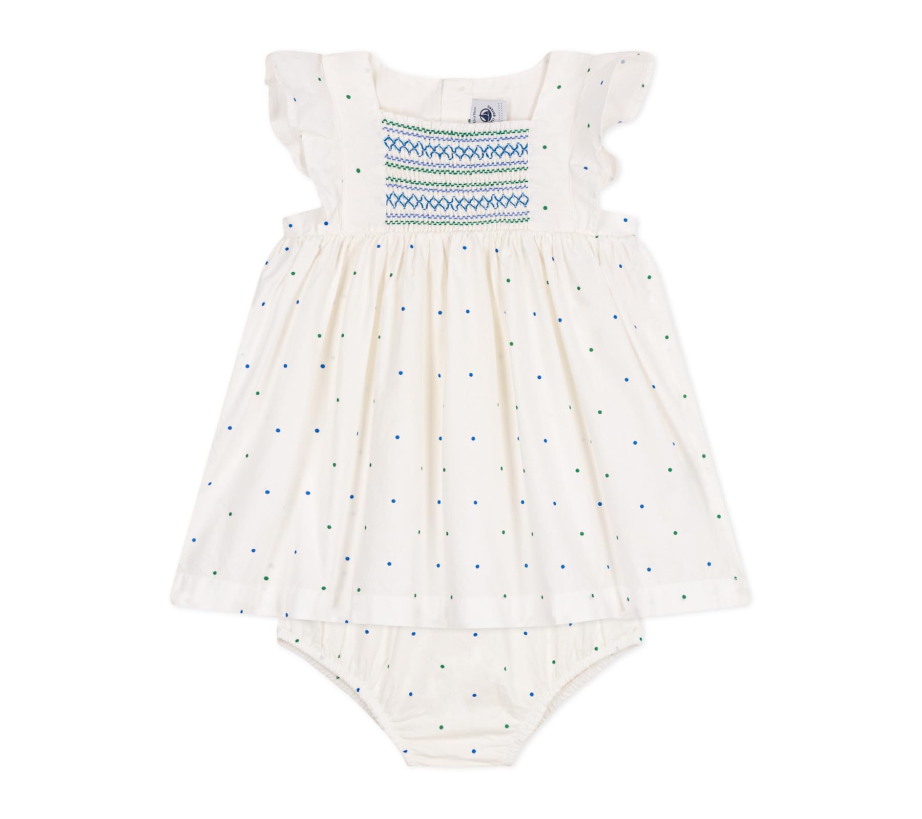 Petit Bateau A0cd5 Robe Manches Courtes et Bloomer Bébé Fille (Lot de 1)