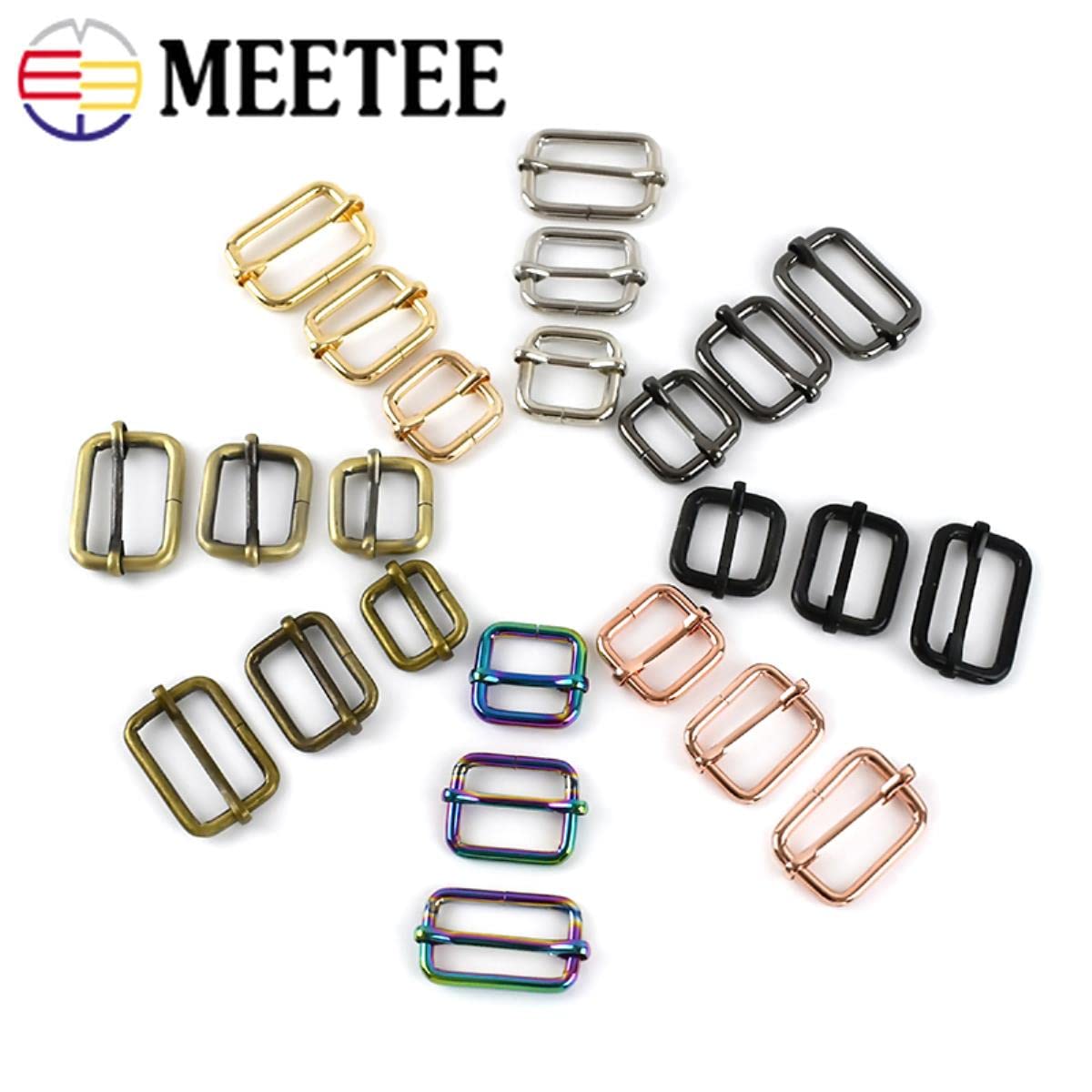 20 Fibbie Regolabili In Metallo Per Cinture, Borse E Zaini - Argento 32x16mm - Foto 2