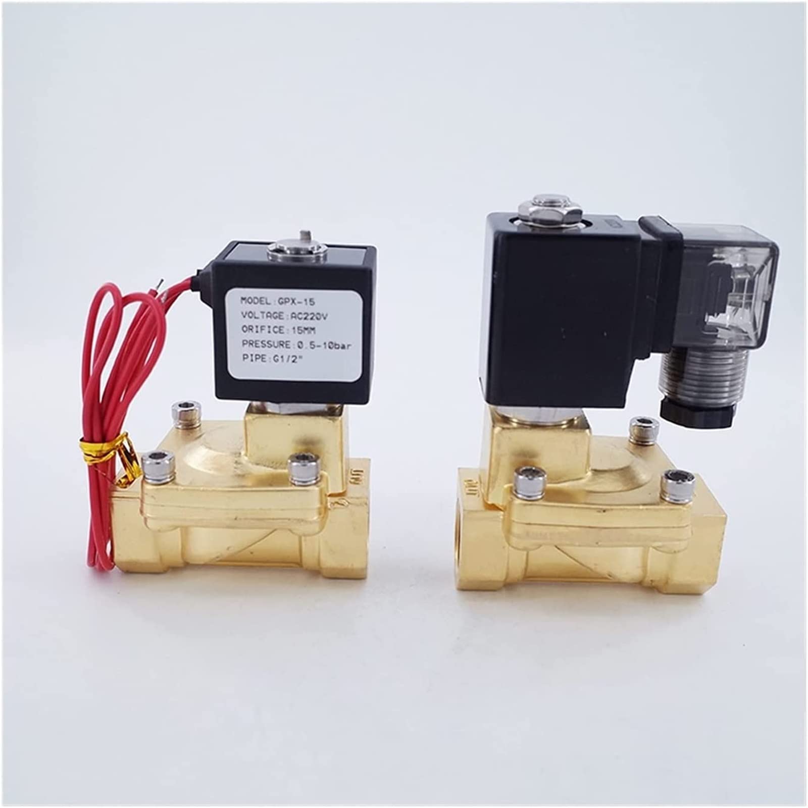 Válvula solenoide de latón for Agua con diafragma piloto 2 vías 3/8 1/2 3/4 Pulgadas 110VAC 10/15/20mm 10bar válvula N/C útil