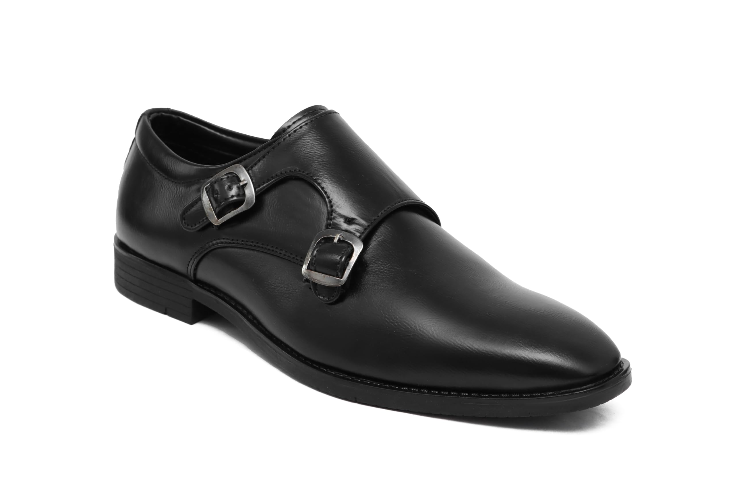 Toro Blu Black Synthetic Leather Formal Monk Strap Wrinkle Free Shoes for Men - 07 UK (B0BTMLKCTD) Amazon Price History, Amazon Price Tracker