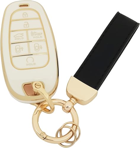 Miniatura 7 de Funda protectora de TPU para llavero de Hyundai Sonata Santa fe Tucson 2020-2022 sin llave, 7 botones