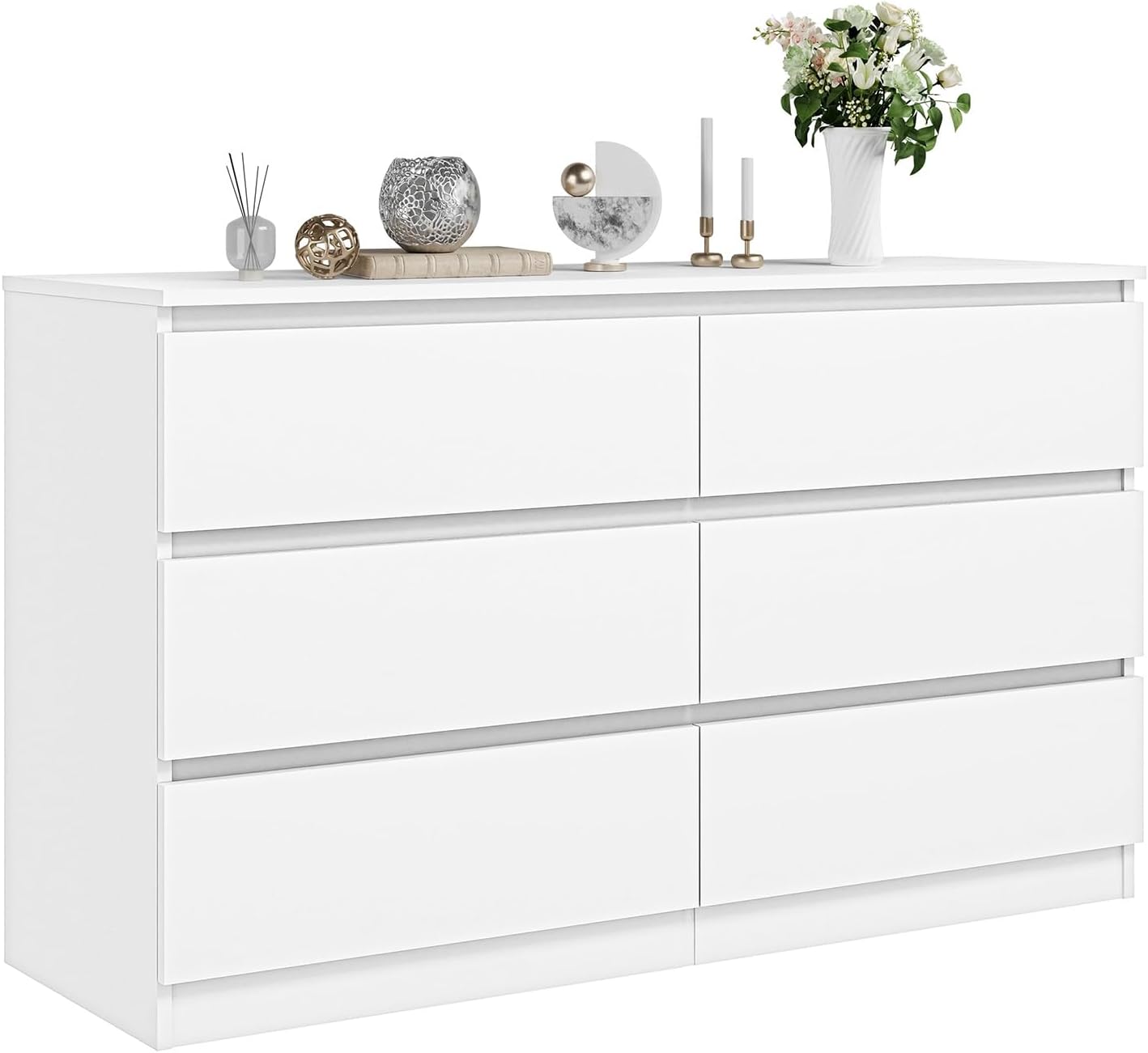 White Nursery Dresser with Soft Close Drawers