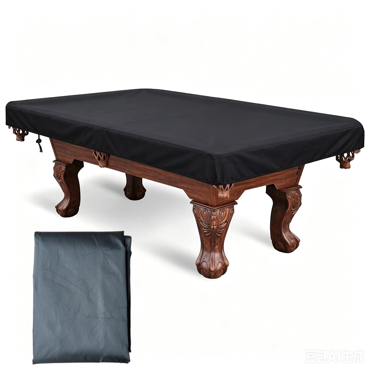 Sinkkuma Billiard Pool Table Cover,7/8/9 Feet Snooker Pool Table Dust Cover,Waterproof & Tearproof,Black (7 Feet)
