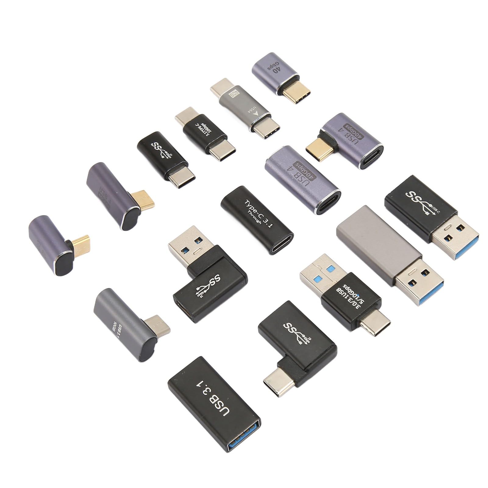 Kit Adattatore USB con 16 Connettori in Lega di Alluminio