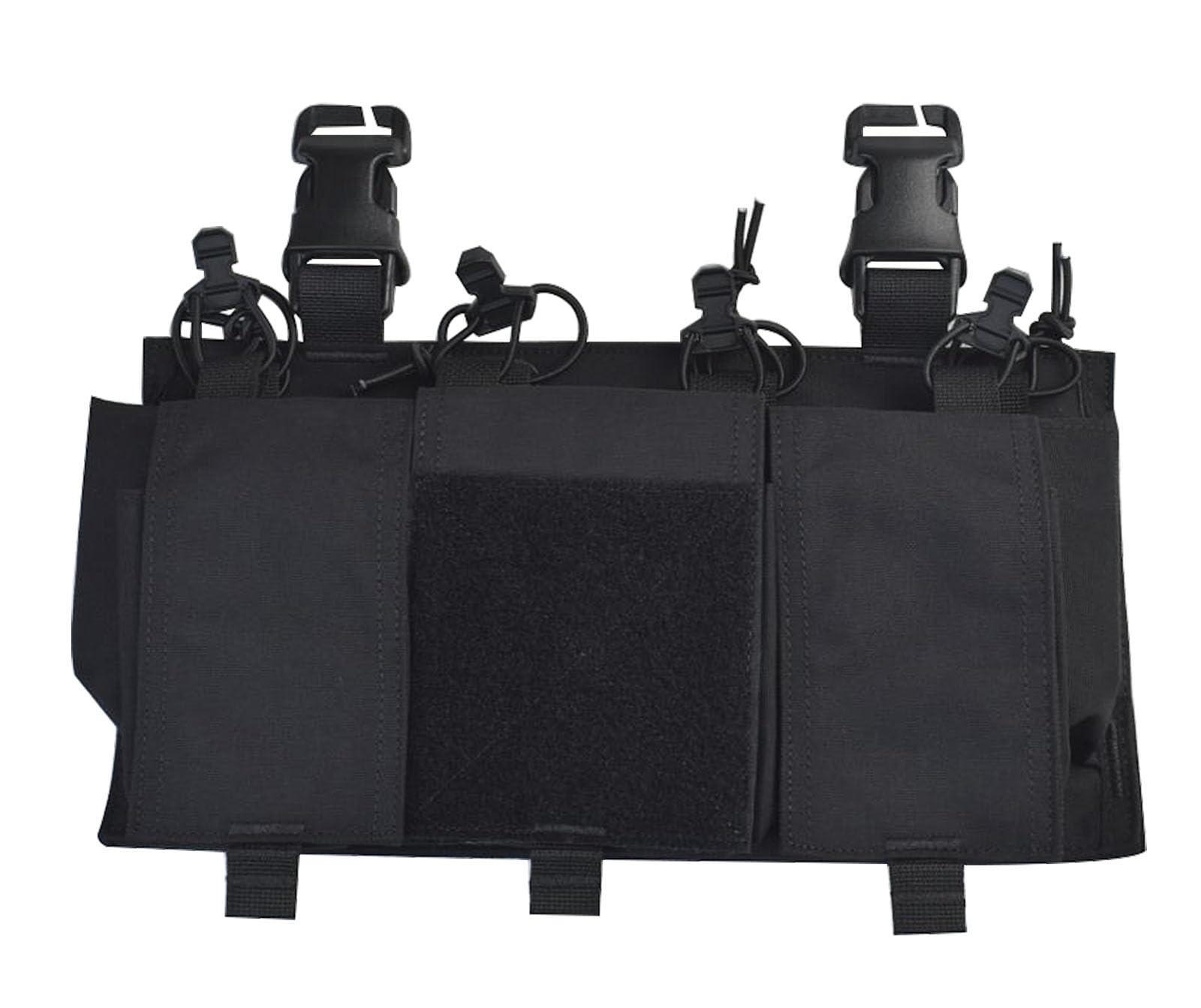 Tactical Quadruple Pack Mag Pouch Tactical Magazine Pouch with Utility Pouch Hook-and-Loop on The Back