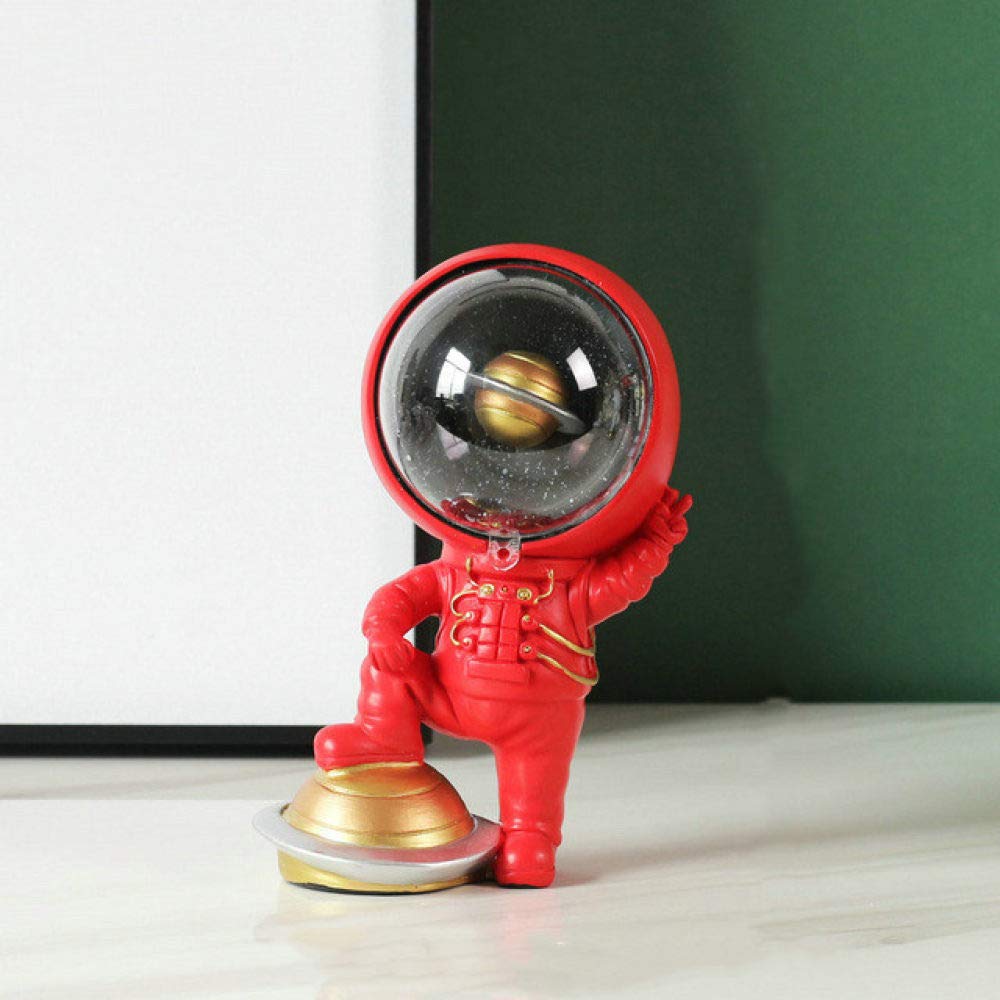 Figuras de astronautas Modernas Escultura de Astronauta de Resina Moda Decorativa Personas Miniaturas Adornos de Mesa Figura de cosmonauta Nuevo, F01, Rojo