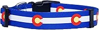 Vista 2 de Native Pup Collar de perro con bandera de Colorado (azul Colorado, S)