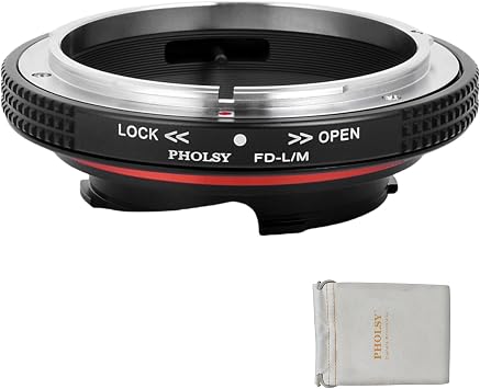 PHOLSY Lens Adapter Compatible with Canon FD FL Lens and Leica M Camera | Manual Mount Converter with Aperture Lever Compatible with Canon FD to Leica M, FL to Leica M