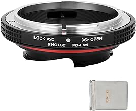 PHOLSY Lens Mount Adapter with Aperture Lever Compatible with Canon FD FL Lens to Leica M Camera Body with 6-Bit Coding FD...