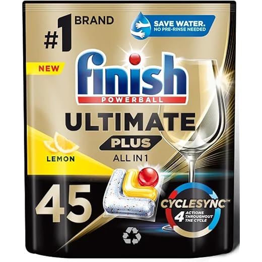 Finish Ultimate Plus Dishwasher Tablets 45s Lemon