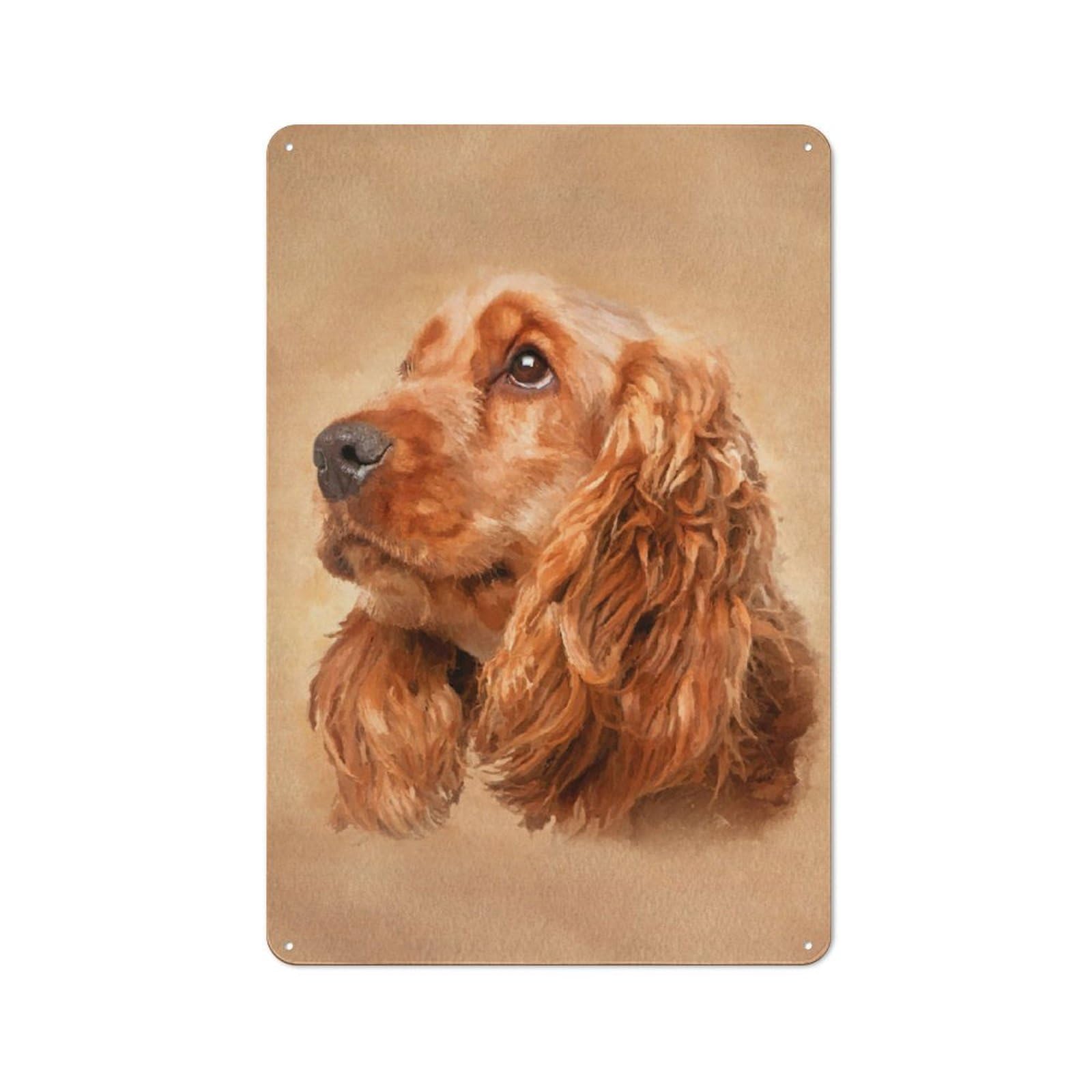 Junmoney English Cocker Spaniel Smart Office Metal Sign 30X20cm, Study Room Decor For Home Office, Reading Corner Or Bedroom