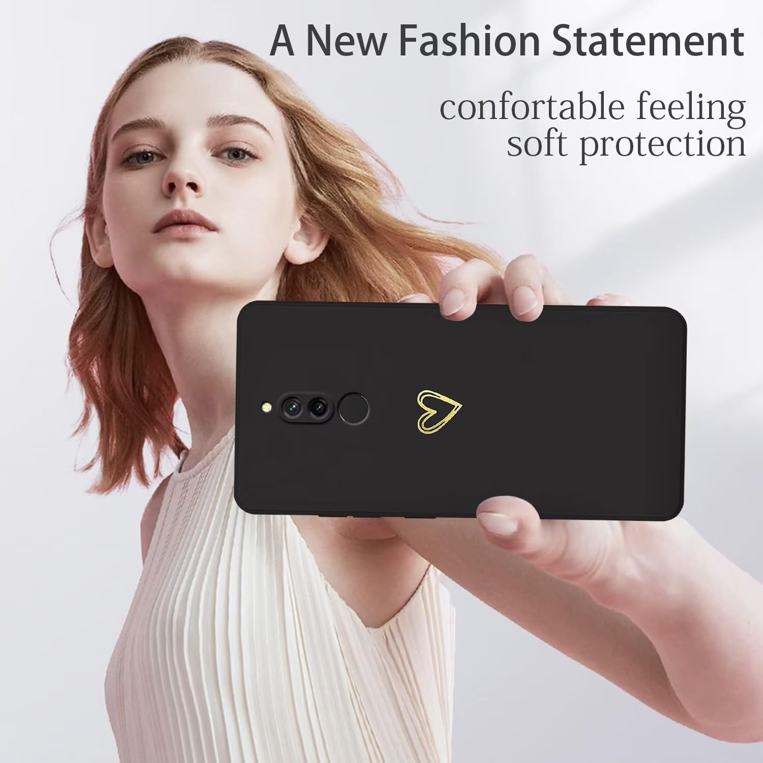 Xiaomi Redmi 8 Hülle – Weiche Silikon-Handyhülle Mit Herz-Muster, Stoßfest & Rutschfest, Unterstützt Wireless Charging
