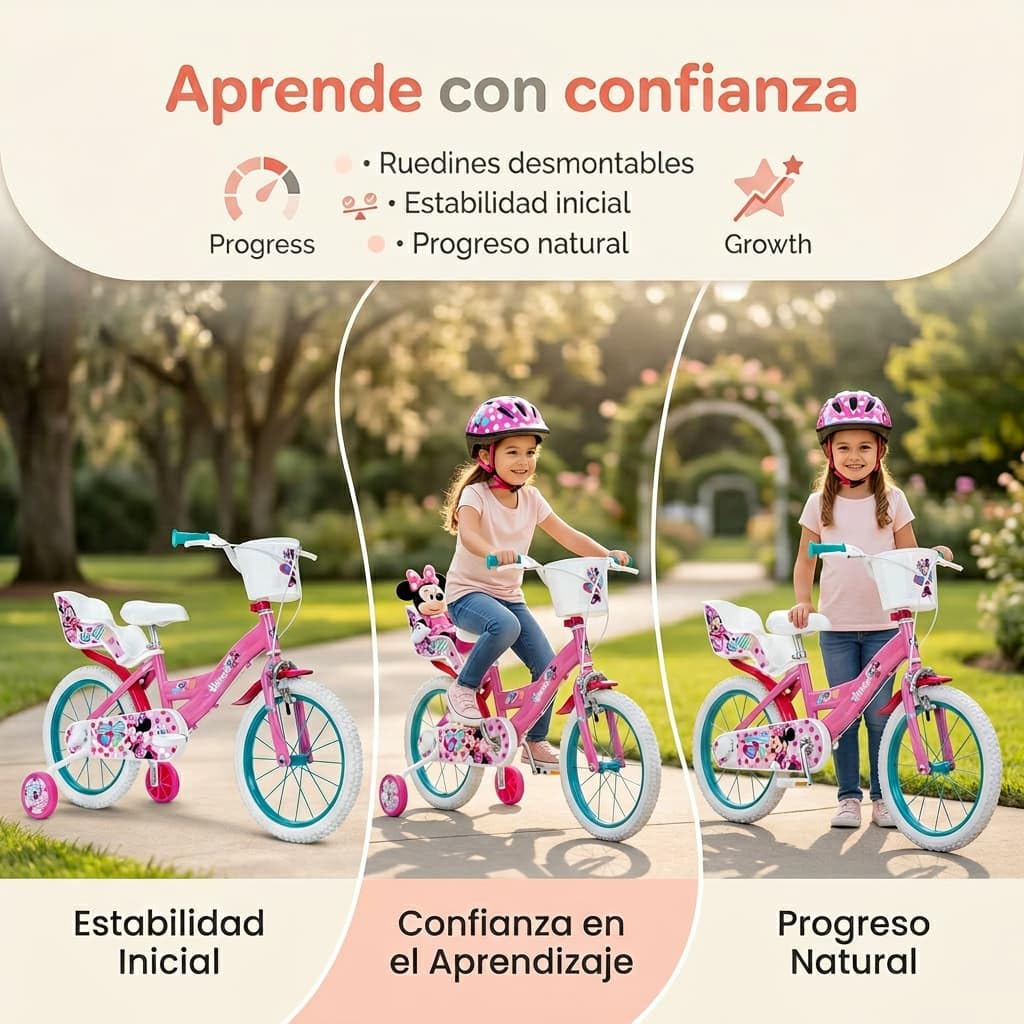 TOIMSA Bicicleta 16" Minnie Huffy 5/8 Años