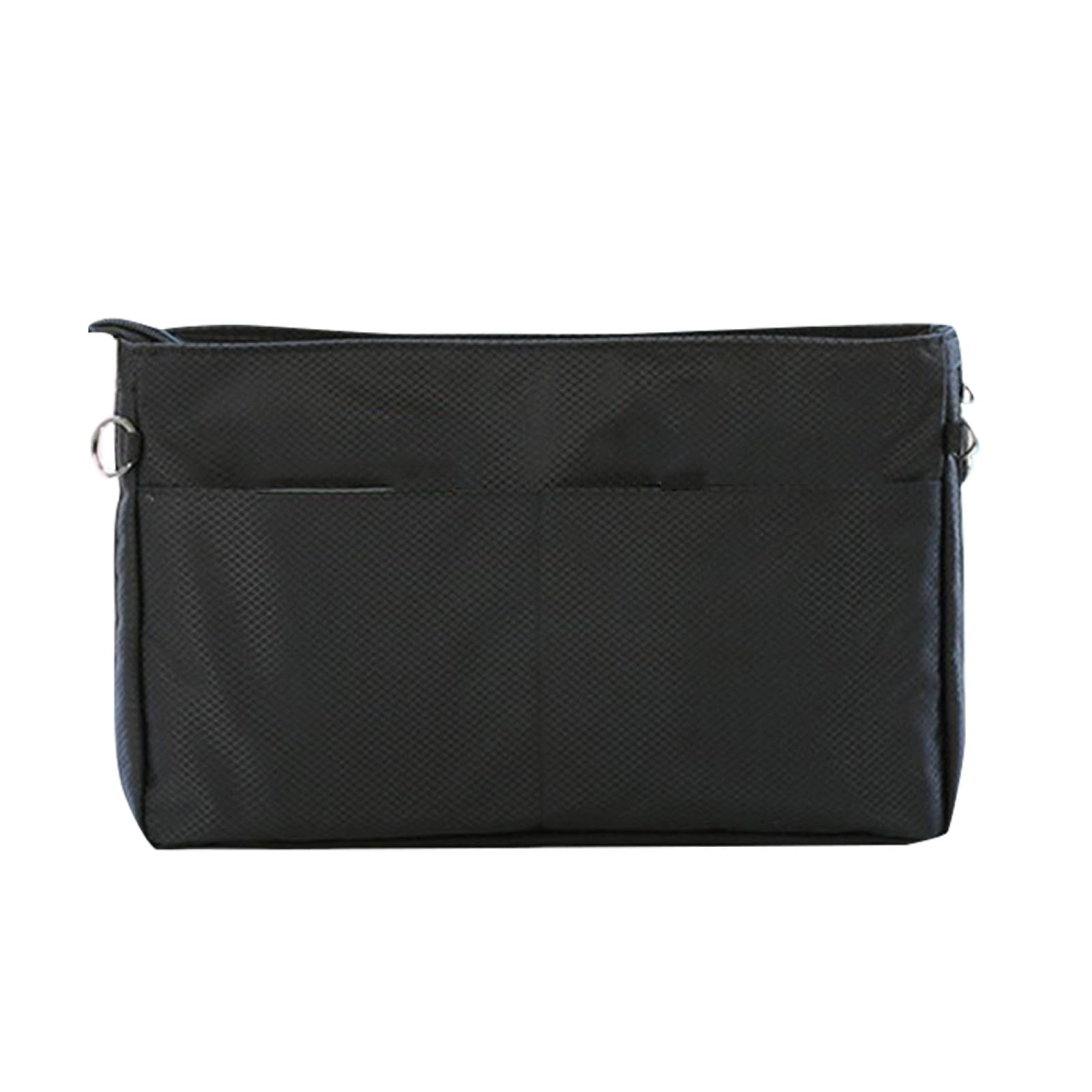 1pieza Bolsa De Almacenamiento para Cosméticos Organizador Interior para Bolsos Negro