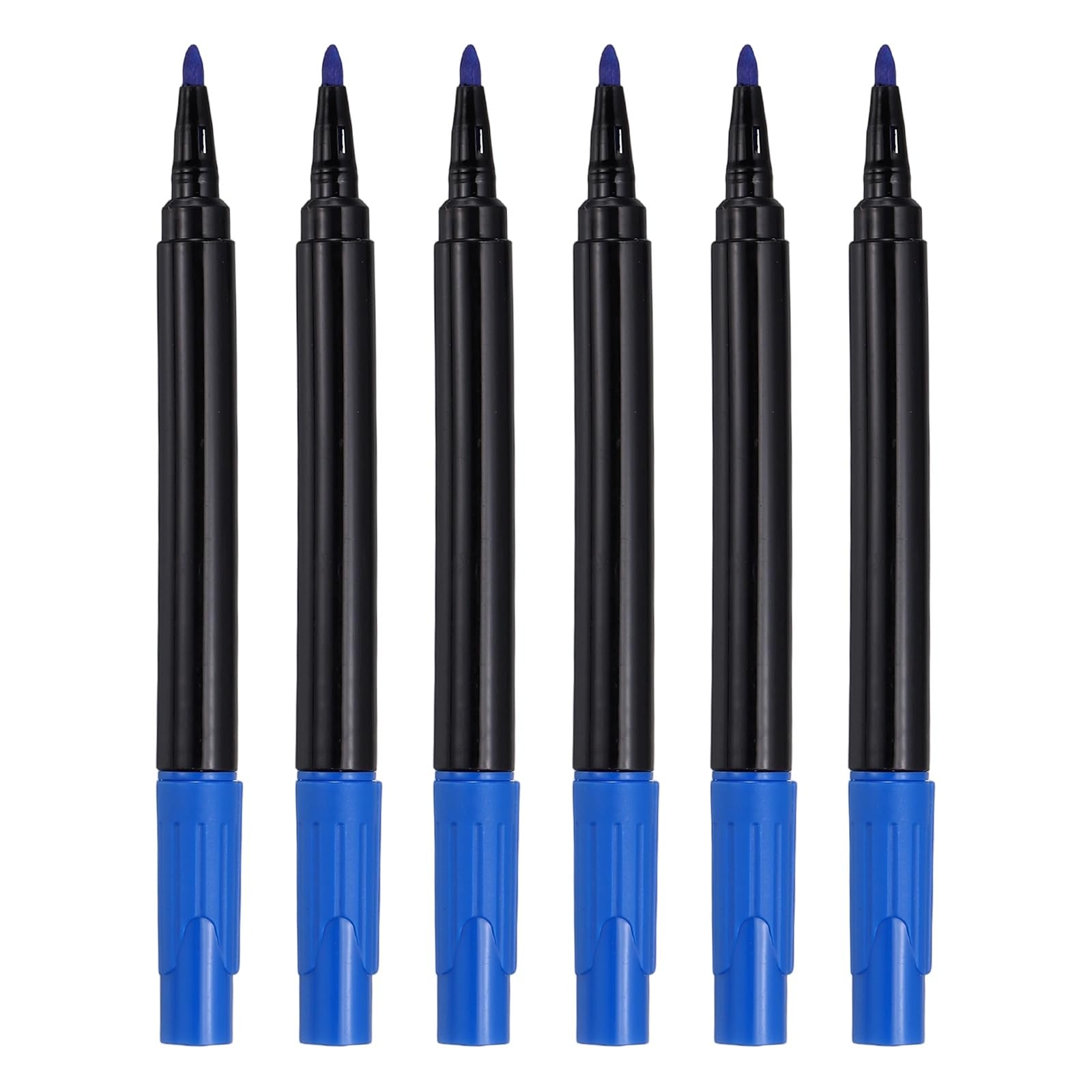 PATIKIL Liquid Chalk Markers, 6 Pcs Chalk Board Dry Wet Erase Pens Fine Tip Washable Window Marker Pens for Blackboard Home Kitchen Fridge Calendar Whiteboard Clear Glass, Dark Blue