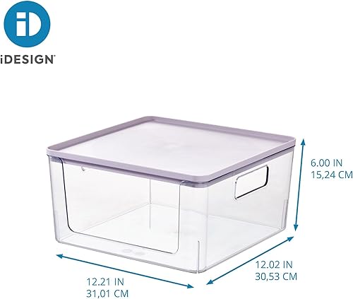 Miniatura 4 de Rosanna Pansino x iDesign - Contenedor de plástico reciclado con tapa para almacenamiento de cocina, con tapa transparente y tapa de chispas de