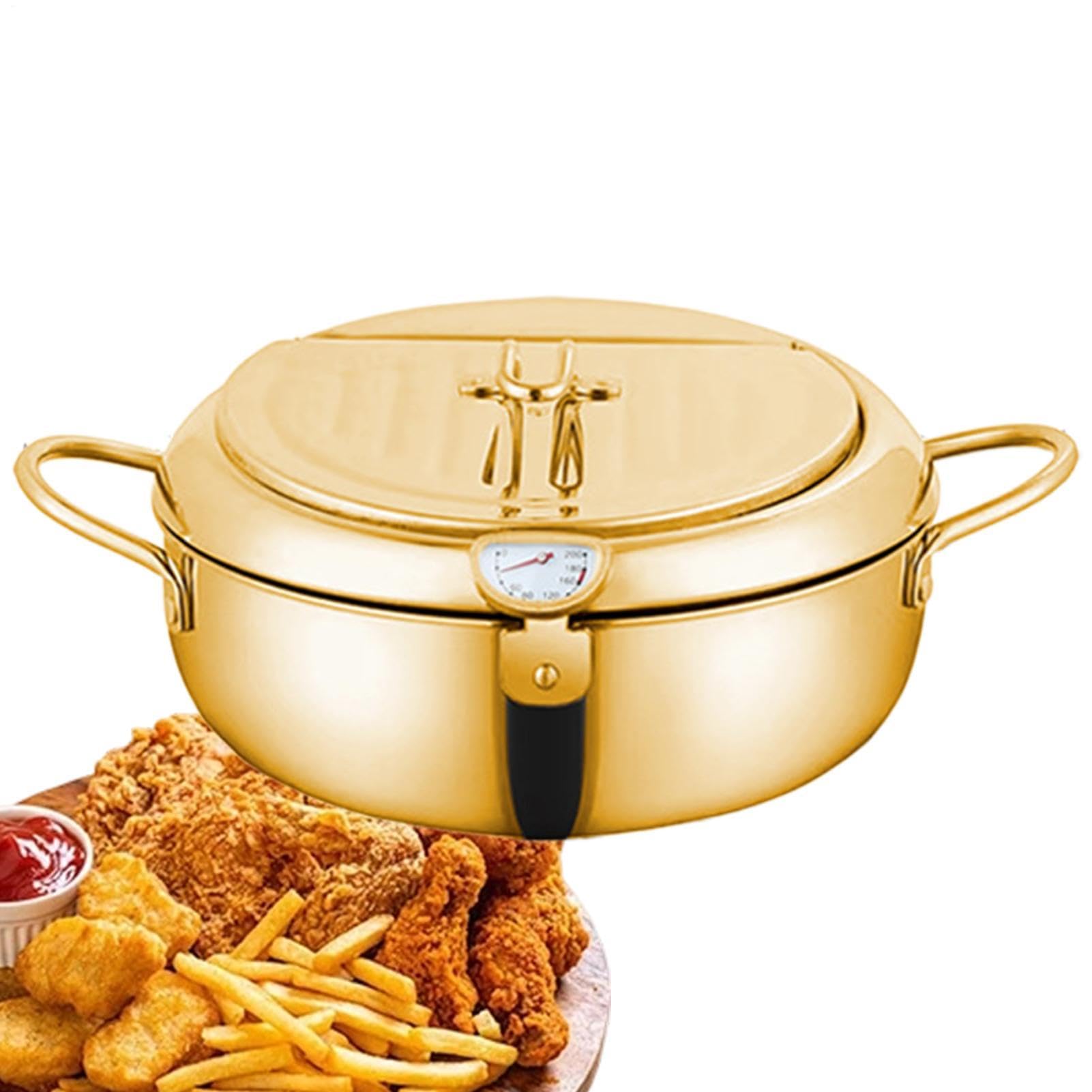 Fritteusentopf aus Edelstahl, Fritteusentopf aus Edelstahl mit Herdplatte