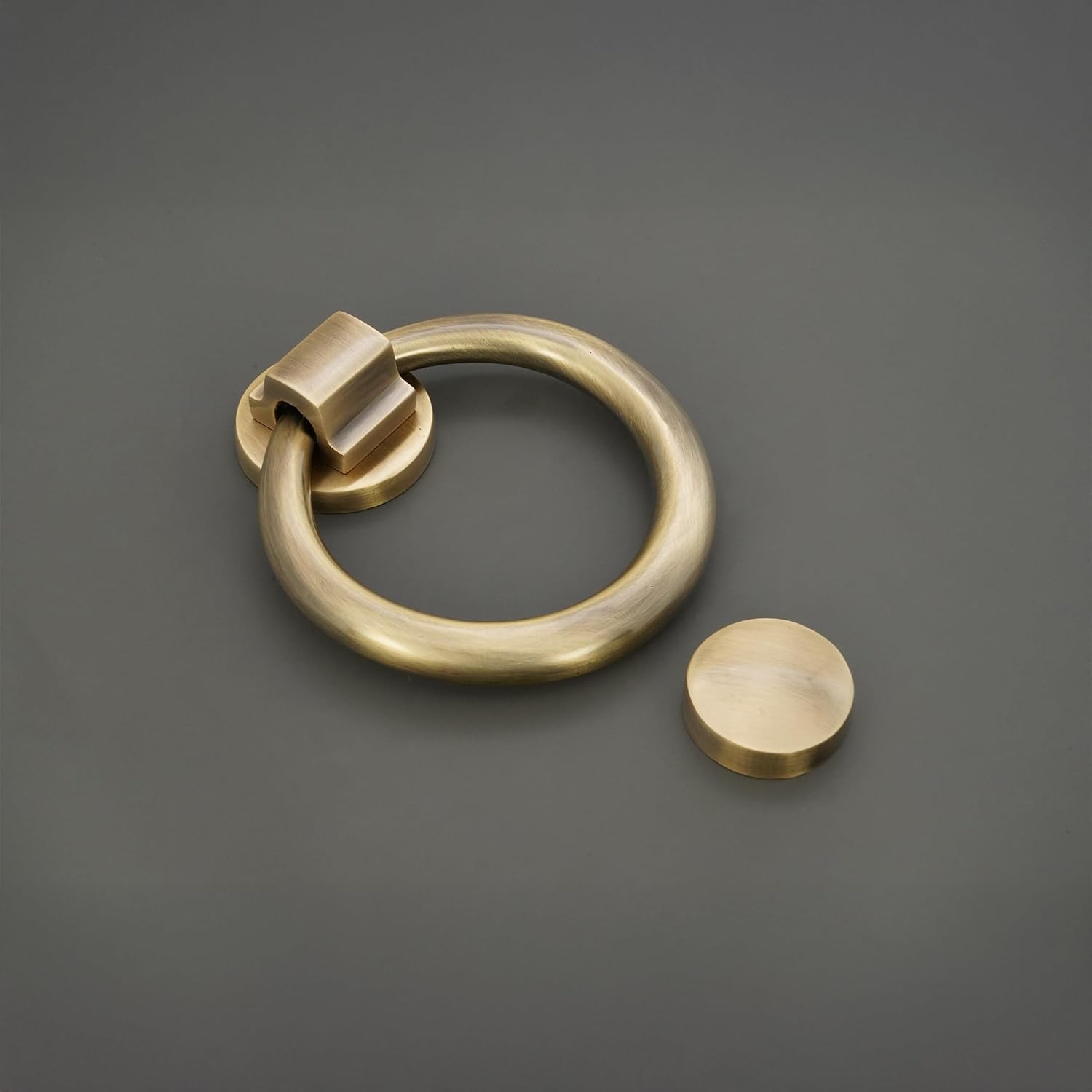 Infinity Decor Solid Brass 5” Ring Door Knocker in Antique Brass Finish – Premium Quality Hand Door Knocker for Entrance Front Door Furniture