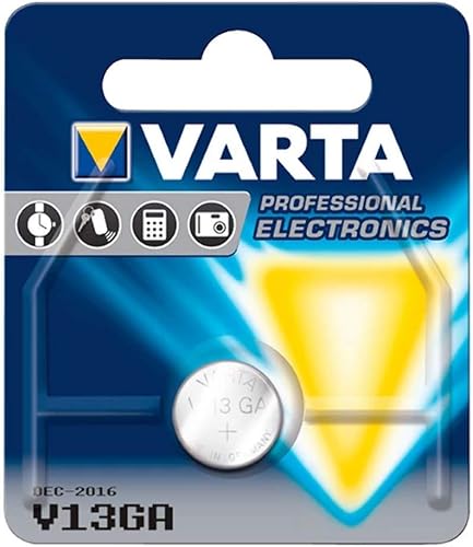 Varta 4276112401 - Pila alcalina (V13GA) color plateado