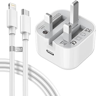 iPhone Charger Plug and Cable 2M[Apple MFi Certified], 20W Apple Fast Charger Plug and iPhone Fast Charger Cable, USB C Charger Plug Power Adapter for iPhone 14 Pro Max/Plus/13/12/11/XS/XR/X/8/SE/iPad