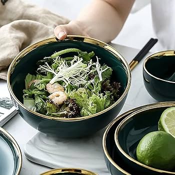 ラスト！ 食器☆ ゴールドグリッター ディッシュ4枚セット Amazon.com | 34 Pcs Ceramic Dinnerware Set Dark Green Golden