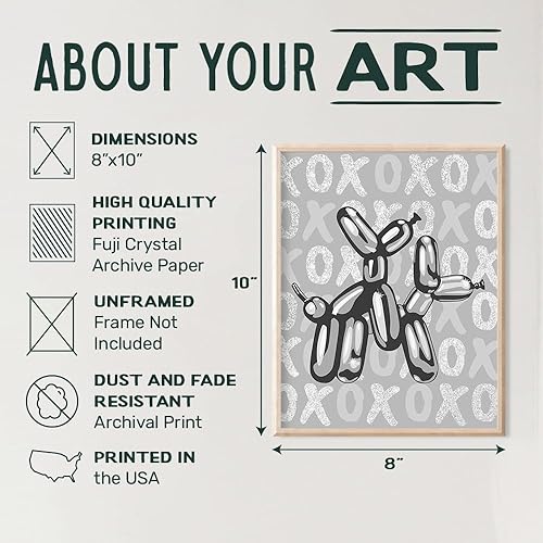 Miniatura 3 de Cute Aesthetic Room Decor - Grey Gray Wall Decor - Funky Wall Art - Minimalist Art - funny Wall Decor - Preppy - Chic Home Decor - Retro Print