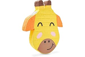 Giraffe Pinata with Blue Panda Jungle Safari Decorations – Ideal for Wild One Birthday Party