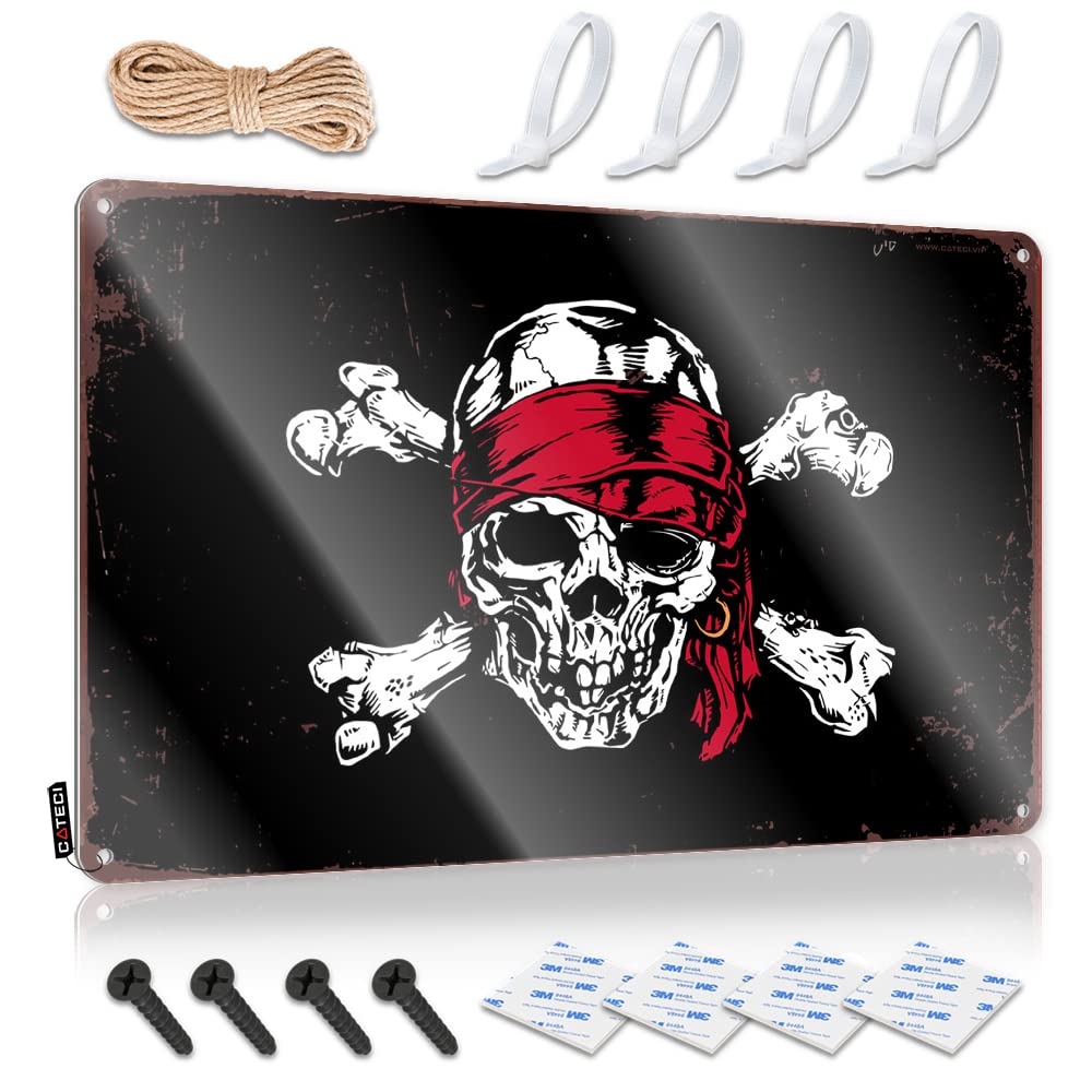 Artwork Graduation Gift Art - Old Pirates Colorful Metal Wall Art Ready To Hang For Club(20X30CM)