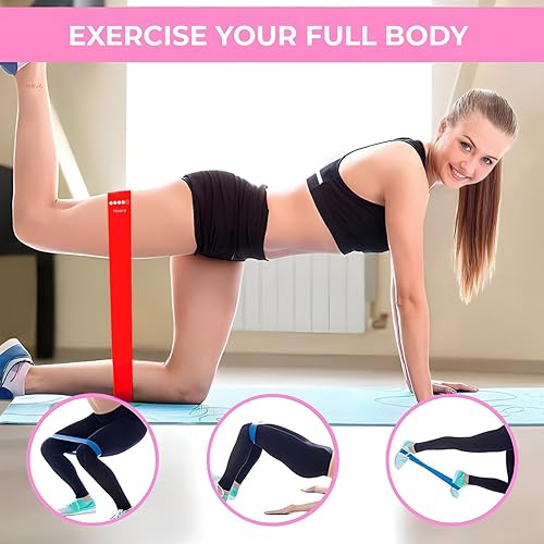 Miniatura 7 de Generic Bandas de resistencia de alta calidad, para ejercicios de fisioterapia, entrenamientos en casa, bandas de goma, juego de 5, para hombres y