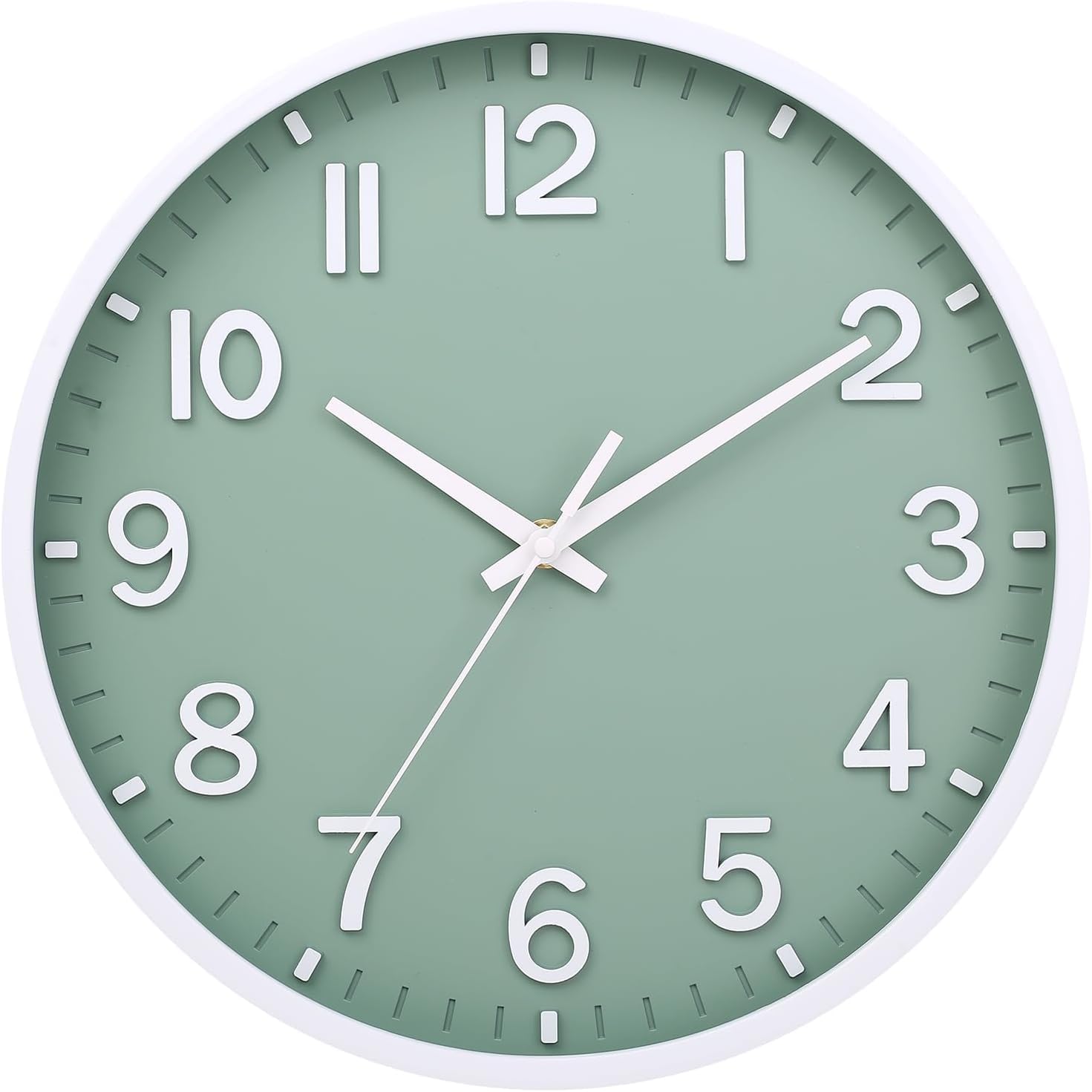 Moiubik Wanduhr 30cm Lautlos Ohne Tickgeräusche Quartz Modern Batteriebetriebene Uhr Mit Dickem Rahmen Für Zuhause Büro Küche Schule Wohnzimmer Schlafzimmer
