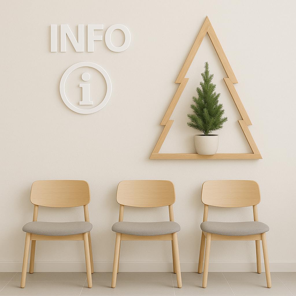 Arbol de Navidad de Madera, con Forma de Abeto, en Pino Natural, para Suelo y para Colgar (180 cm)