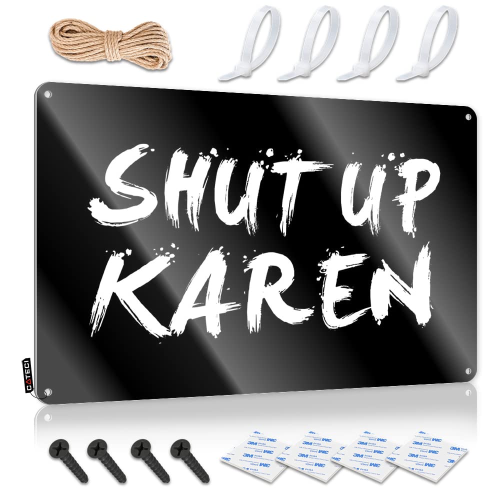 IBWNBBUSN Backyard Bar Decor Shut Up Karen Tin Sign Metal Bar Signs Bar Metal Sign Decor