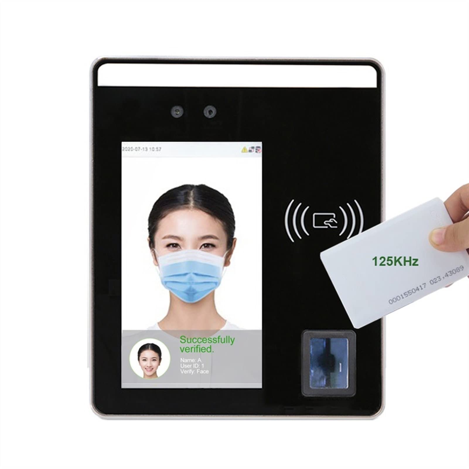 Uhr in Maschine, biometrische Fingerabdruck-Gesichtserkennung, Zeiterfassungsmaschine, TCP/IP-RFID-Kartentür-Zugangskontrollsystem (Speedface-H5L-IC, Portugiesisch)