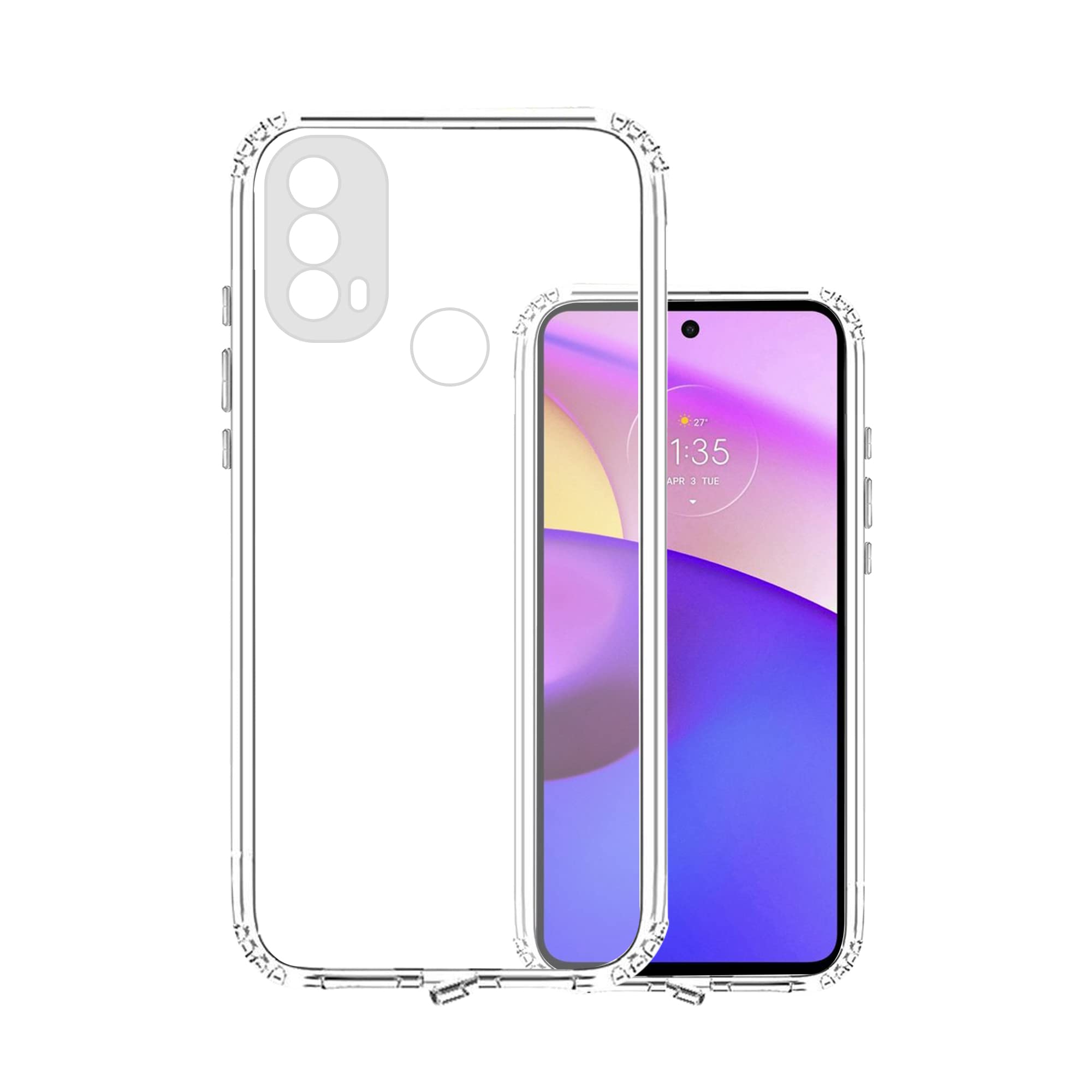 VIDO Transparent Back Case Cover for Motorola Moto E40 (Soft & Flexible & Camera Protection Back Case) (B09K5HF9ZQ) Amazon Price History, Amazon Price Tracker