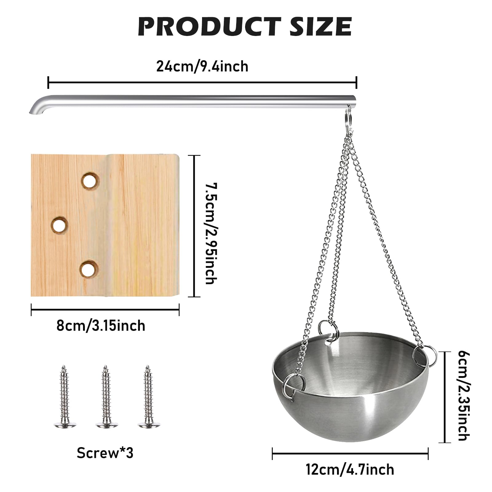 Bol D'arôme Sauna Acier Inoxydable, Sauna Aroma Bowl