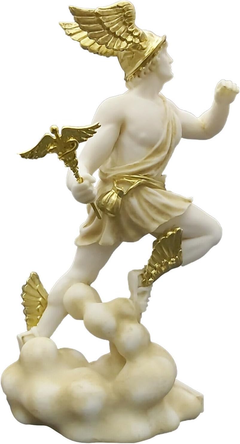 Mármol Figura de Escultura de Estatua de Dios olímpico Griego de Hermes