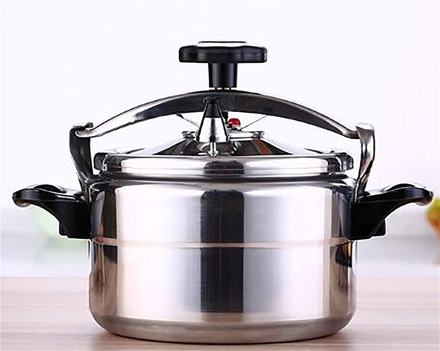 NTECH Pressure Cooker/Canner Aluminum 11 Liters, Bakelite Handle Mirror Polishing, Super Safety Lock, Cook Food in Less Time, Easy to Open & Close, Suitable For All Kinds of Stoves (11 Liters)