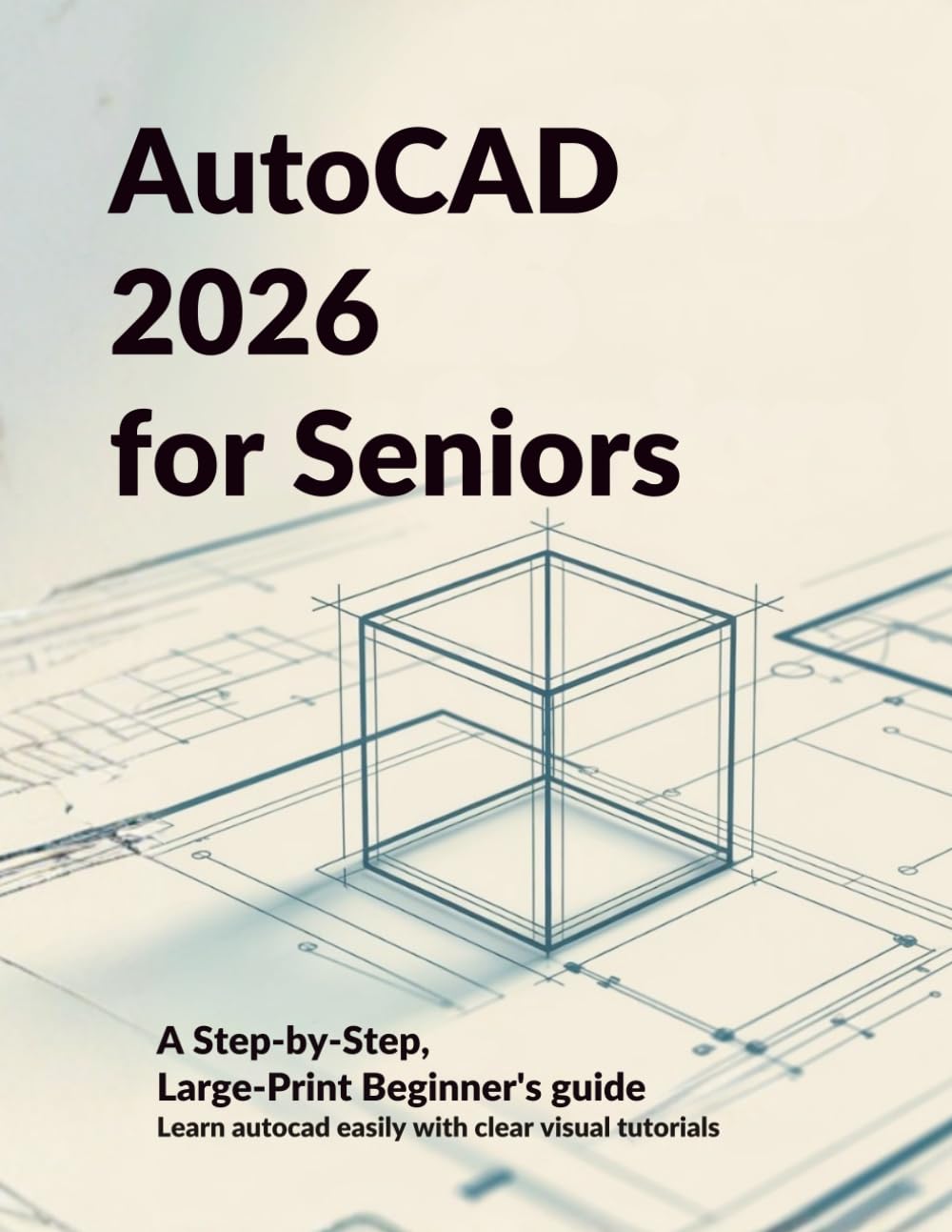 AUTOCAD 2026 FOR SENIORS: A STEP-BY-STEP, LARGE-PRINT BEGINNERS’S GUIDE: Learn AutoCAD Easily with Clear Visual Tutorials Designed for Older Adults