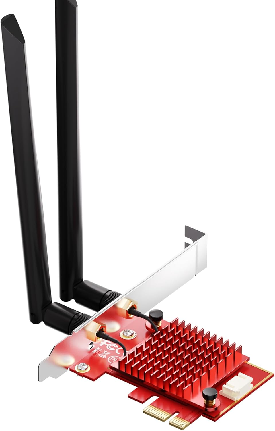 WiFi 6E PCIe Card | Intel AX210 Chip | 5400Mbps Tri-Band 2.4GHz/5GHz/6GHz | Bluetooth 5.3 | Low Latency Wireless Adapter for Gaming & Streaming | Windows 10/11 Compatible