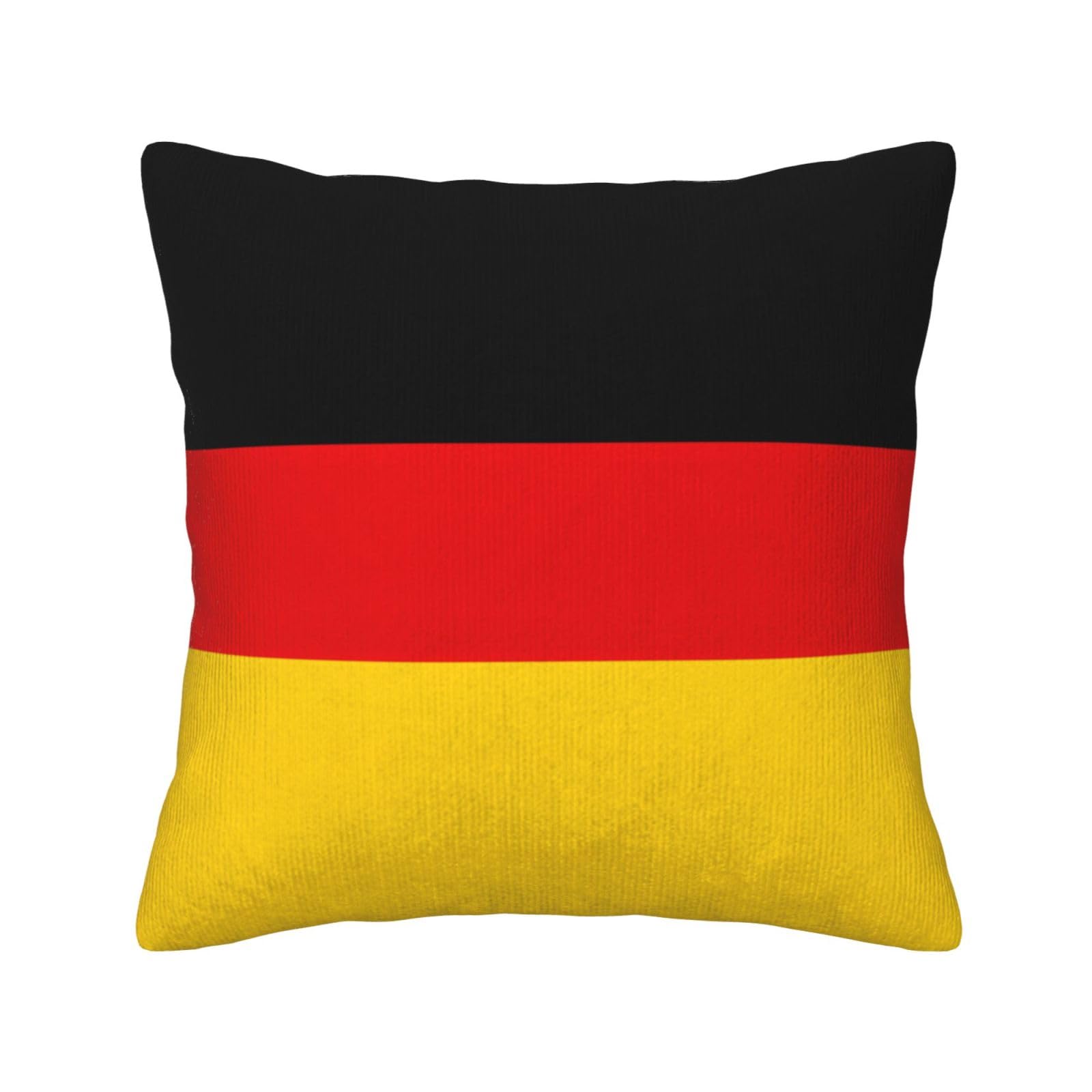 HGIUYDRD German flag Print Corduroy Throw Pillow with Invisible Zipper Closure for Living Room, Couch and Bed