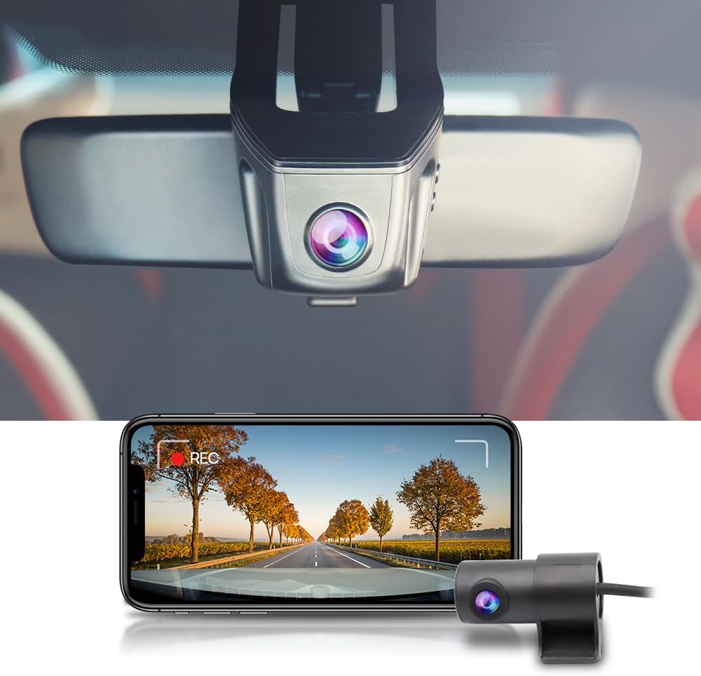 Fitcamx Front 2160P+Rear 1080P Dash Cam Adapts for Lexus RX NX 2016-2021 & UX 2016-2024 (Model A/No Big Cover), OEM Style, 2 Way HD Video, Loop Recording, WiFi & APP, G-Sensor, Easy to Use, 128GB Card