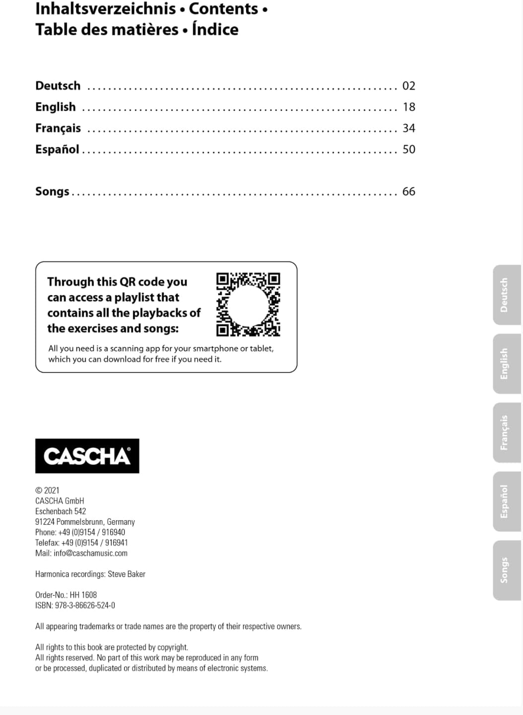 Cascha Harmonica, Silver (HH1600)