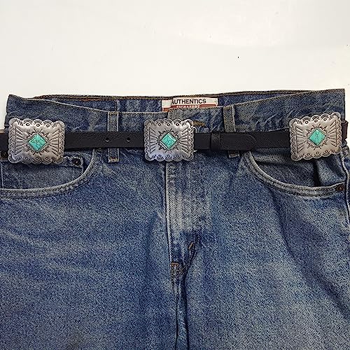 Western-Inspired Scalloped Edge Concho Belt w. Stones2